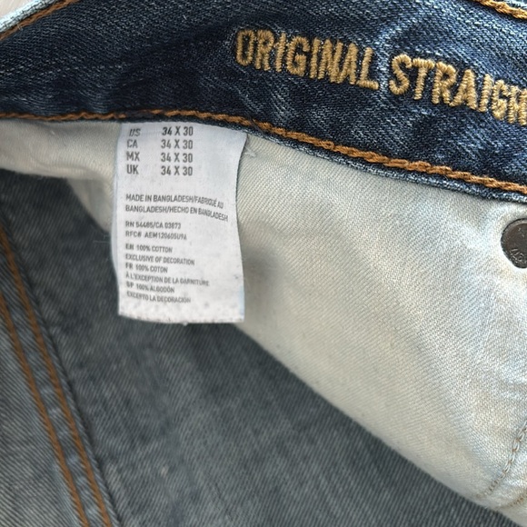 American Eagle Outfitters Men’s Original Straight Jeans - Size 34/30 - Picture 5 of 9